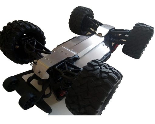 Protector de chasis de acero inoxidable Skid Plate Full Version 5 piezas para Traxxas 1/10 Wide Maxx V2 89086-4 - Imagen 7