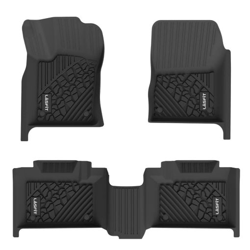 Tapetes pisos LASFIT para Jeep Grand Cherokee 2016-2021 / Jeep Grand Cherokee WK 2022 / Dodge Durango 2016-2024, Ajuste personalizado negro TPE Todas las estaciones Delanteros y traseros Revestimientos de maletero Alfombrillas para automovil, Negro