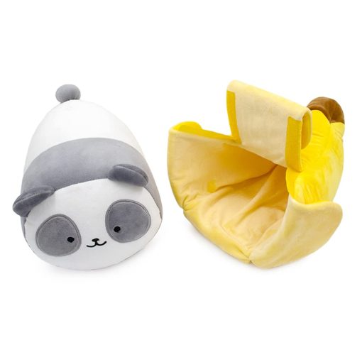Peluche de Animal de Peluche Anirollz - Muneco Oficial con Manta Enrollada | Suave, Esponjoso, Calido, Lindo, Confortable, Seguro | Almohada de Platano con Oso Panda - Regalo de Decoracion de Cumpleanos 12" Pandaroll - Imagen 2