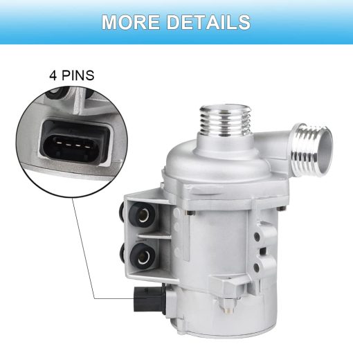JDMON Compatible con Bomba de Agua del Motor Electrico BMW Z4 X3 X5 325i 325xi 328i 328xi 525i 525xi 528i 528xi Reemplazar 11517586925, 702851208, 11517563183, 11510392553 - Imagen 4