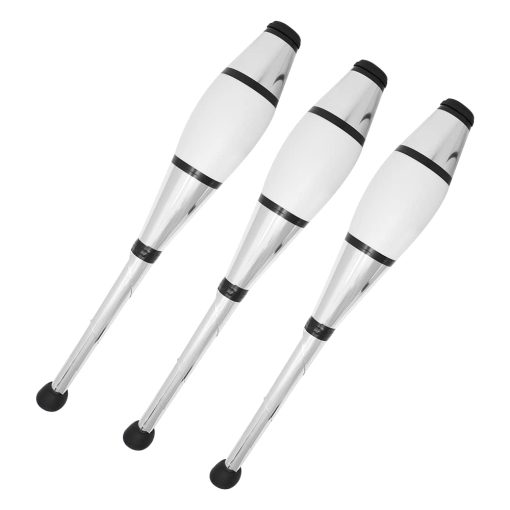 Set de 3 Mazas de Malabares Zeekio Pegasus - Calidad Premium - Desde Principiantes hasta Profesionales - Todas Plateadas - Imagen 7