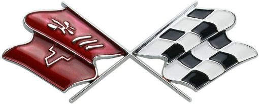 Emblema de Capo delantero de la Nariz de un Coche de Corvette C3 1968-1972 Gas de Deposito Cruz de la Bandera Roja (Paquete de 2 piezas) - Imagen 5