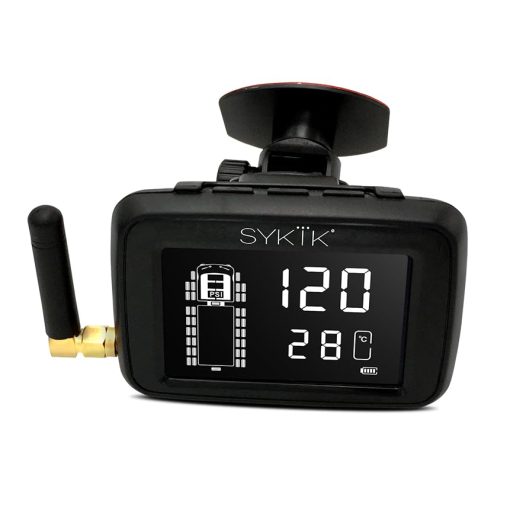 SYKIK-TPMS Sistema de Monitoreo de Presion de Neumaticos en Tiempo Real para Autos, RVs y Camiones, hasta 36 Ruedas - Sensores Antirrobo, con Garantia de 3 anos en EE. UU. (10 Ruedas)