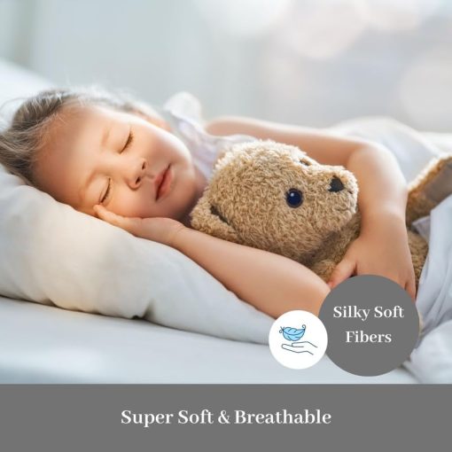 Juego de Sabanas DreamFit DreamCool 100% Algodon Pima con Correas Elasticas de Esquina de 20 Pulgadas Fabricadas en EE. UU. Ropa de Cama Garantizada para Permanecer en las Sabanas para Cama Ajustable Juego de Sabanas de Lujo Azul - Imagen 3