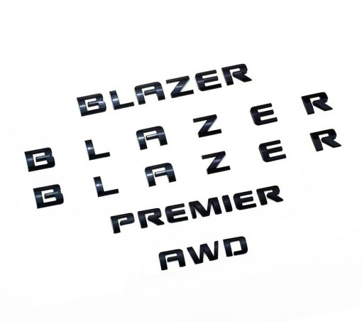Paquete 5Pc de Emblemas 3D para Blazer Premier AWD 2019-2022 (Negro Brillante) - Imagen 5