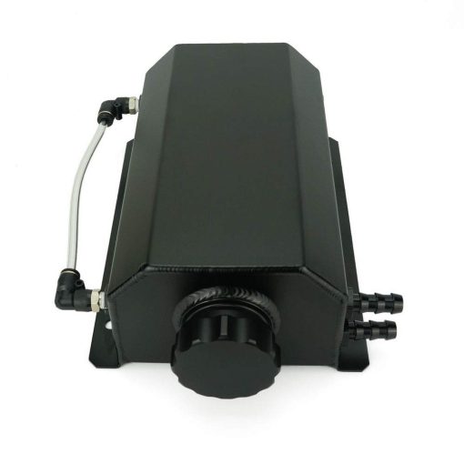 Deposito de recuperacion de refrigerante de radiador universal Bravedog JDM de 2L de capacidad de agua pulido de aluminio (Negro) (2L-Negro) - Imagen 7