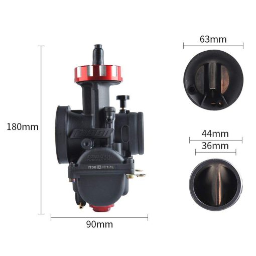 Carburador Nibbi de Reemplazo Alto Rendimiento Modificado Carburador Pwk36mm Jets Principales y Secundarios Ajustables Apto para Motocicletas Scooters Atv Dirt Bike 250cc-450cc Honda Yamaha Suzuki Kawasaki Cg Gy6 Engine - Imagen 2
