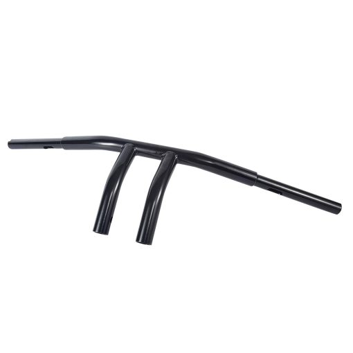 Manillar en T de 10'' de Altura 1-1/4'' para Harley 96-17 Sportster Dyna Softail Negro Brillante - Imagen 4