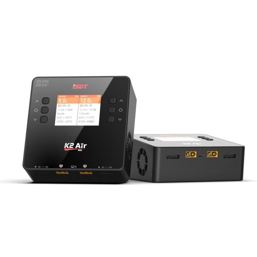 Cargador de Balance de Bateria ISDT K2 AIR Lipo 1-6S AC 200W DC 500Wx2 20A para Life, Lilon, LiPo, LiHv/Pb/NiMH con Display LCD de 2.8 Pulgadas