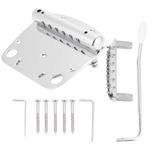 Puente de tremolo para guitarra, 1 set de puente de vibrato con pequenos tornillos y llave para piezas de guitarra electrica - Imagen 9