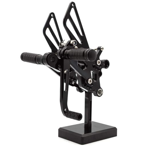 PROCNC Front Rearsets Reposapies Motocicleta Reposapies Juego de Reposapies Ajustables Enteros Conjunto de Frenos y Pedales de Cambio en Negro para Yamaha YZF R6 R6S 2006-2020 - Imagen 3
