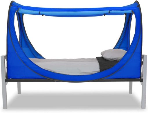 porayhut Privacy Pop up Eclipse Tienda de Cama con Cortinas (Azul, tamaño Full) - Imagen 2
