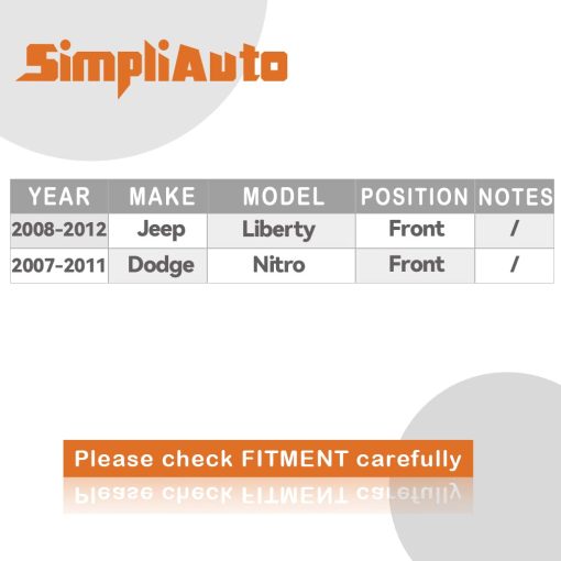 SimpliAuto Rueda Hub Nuevo Reemplazo Directo Jeep Liberty 2008-2012 / Dodge Nitro 2007-2011 Cojinete del Cubo Delantero [513270-x2] - Imagen 2
