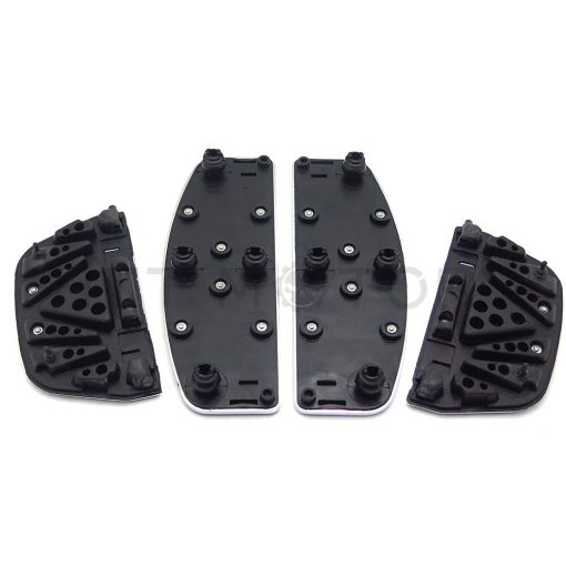 HONGK- Juego de reposapies para conductor y pasajero de motocicleta con diseno de craneo zombie cromado - Forma D Tradicional Compatible con TOURING FLHT FLT FLTR FLHR FLHS SOFTAIL FLSTC FLSTN FLSTF FLSTS [B01ETS4FPE] - Imagen 6