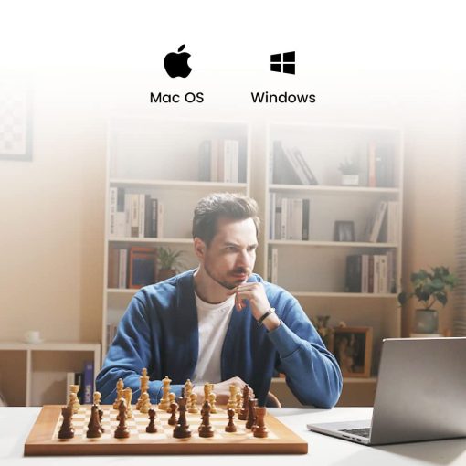 Tablero de ajedrez electronico Chessnut Pro, juego de lujo con todas las piezas de ajedrez de madera completa - Tablero de torneo de 55cm con piezas de madera - Imagen 5
