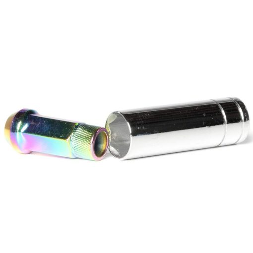 Tuerca de seguridad abierta de acero forjado de Circuit Performance para ruedas personalizadas: 12x1.25 Neo Chrome - Juego de 20 piezas + Herramienta - Imagen 5