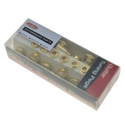 Clavijas de Bloqueo Wilkinson 3x3 Estilo ROTO para Guitarra Tamano Completo Clavijas de Afinacion de Bloqueo Llaves de Afinacion para Guitarras Les Paul de EE. UU. o Acusticas Oro - Imagen 7