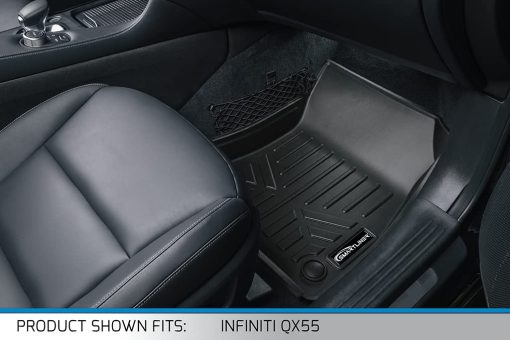 Conjunto de tapetes negros SMARTLINER a medida para 2 filas de piso compatible con Infiniti QX55 2022-2023 / Infiniti QX50 2019-2020 - Imagen 3