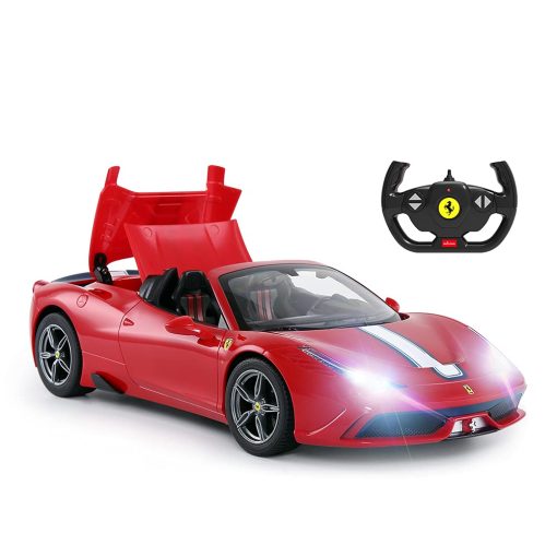 Coche de Control Remoto Rastar | Coche de Juguete a Escala 1/14 Ferrari 458 Special A, para Ninos, Apertura y Cierre Automatico, Rojo