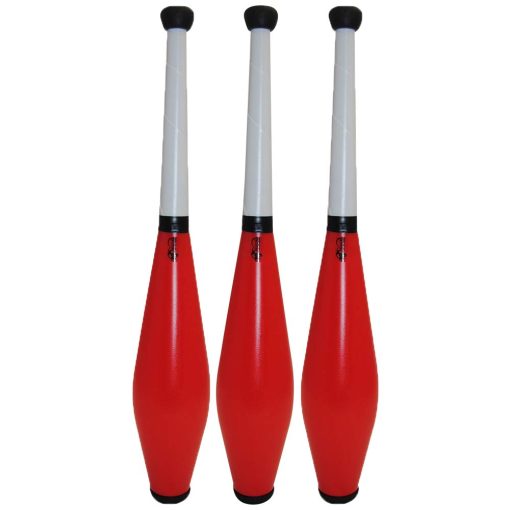 Set de 3 Clavas para Malabares Higgins Brothers Flow (Rojo)