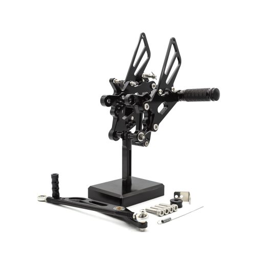 PROCNC Front Rearsets Reposapies Motocicleta Reposapies Juego de Reposapies Ajustables Enteros Conjunto de Frenos y Pedales de Cambio en Negro para Yamaha YZF R6 R6S 2006-2020