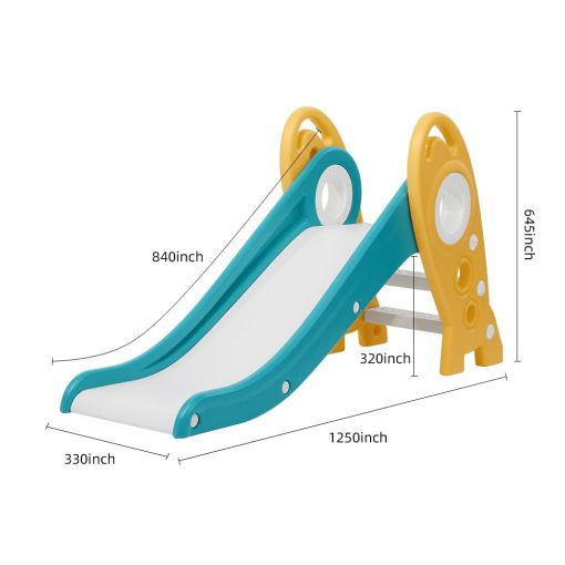 Resbaladilla Plegable para Niños, Facil de Armar y Guardar, Tobogan Mejorado para Interiores/Exteriores para Edades 1+ (Verde) - Imagen 2