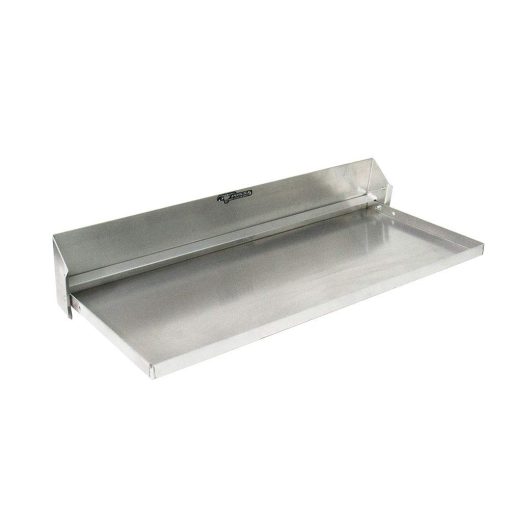 Estacion de trabajo Pit Posse 610 con bandeja abatible y estante de gabinete 32" para herramientas - Hecho en EE. UU. - Accesorio para tienda automotriz en garaje, remolque de carga cerrado o carrera - Organizador de almacenamiento de aluminio (Plata) - Imagen 5