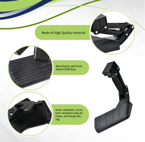 Paso de cama trasera Tailgate Bedstep Apto para Toyota Tundra 2022 2023 Plegable Paso de camion retractil Paso de parachoques reemplazar # PTS30-34000 - Imagen 4