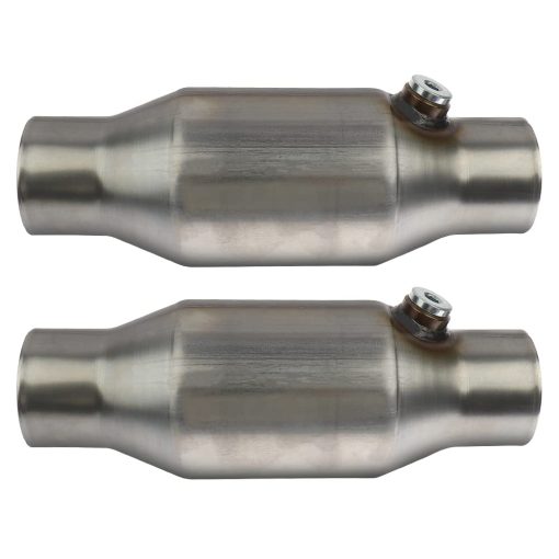 Conversor Catalitico Universal de 2.5" de Entrada/Salida, con Puerto O2 - Pack de 2 MAYASAF - Cumple con las normas de la EPA