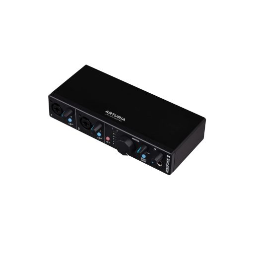 Arturia - MiniFuse 2 - Interfaz de audio y MIDI USB compacta con software creativo para grabacion, produccion, podcasting, guitarra - Negro