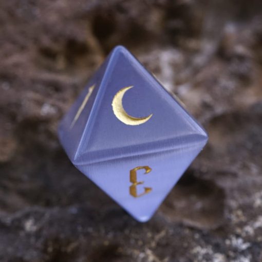 Conjunto de Dados DND LANGWEI de 7 Piezas en Bonito Gris opalo para Juegos de Mesa, TRPG, Dungeons and Dragons - Imagen 3