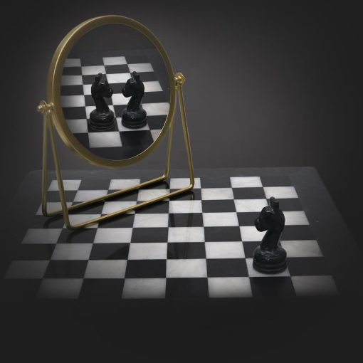 Juego de Ajedrez de Marmol Marble Range con Caja de Almacenamiento 15" Pulgadas Tablero Hecho a Mano para 2 Jugadores - Juego de Ajedrez Negro y Blanco para Uso en Exteriores y Decoracion del Hogar - Imagen 4