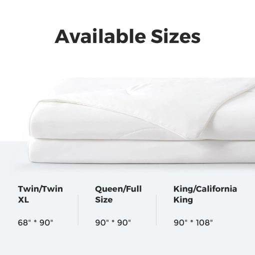 Edredon de refrigeracion EASELAND Lyocell tamaño King, Manta de refrigeracion para dormidores calurosos, Colcha de doble cara para todas las estaciones, Tela elastica Q-Max>0.45, Manta de hielo transpirable, Suave y ligera, Blanca (90"?108") - Imagen 7