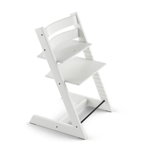 Silla Stokke Tripp Trapp en Blanco - Silla Ajustable y Convertible para Bebes, Ninos y Adultos - Conveniente, Comoda y Ergonomica - Diseno Clasico