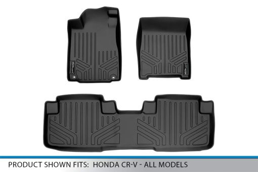 Tapetes de piso personalizados SMARTLINER 2 filas juego de revestimientos negros para Honda CR-V 2012-2016 - Todos los modelos - Imagen 5