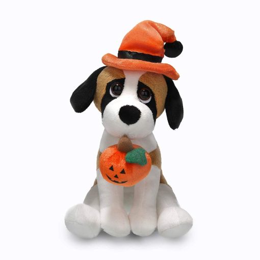 Peluche Halloween Pawpals 8 pulgadas Perrito de Peluche Viene con Sombrero y Calabaza de Halloween - Calabaza para Ninos en esta Fiesta (Variedad de Perritos de Halloween) - Imagen 3