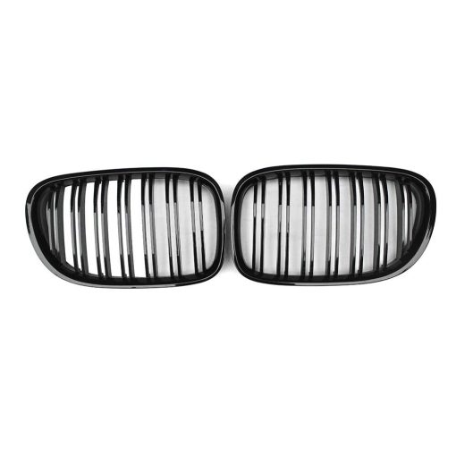 Parrilla de Rejilla de Rinon ABS de Doble Barra para BMW F01 F02 Serie 7 740i 740Li 745i 750i 760L 2009-2015 (Linea Doble, Negro Brillante) - Imagen 3