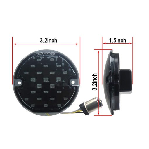 Kit de luces intermitentes LED de 3 1/4" estilo lente plana Front 1157 LED Turn Signal Kit para Harley Davidson (No necesita lente adicional) - Imagen 3
