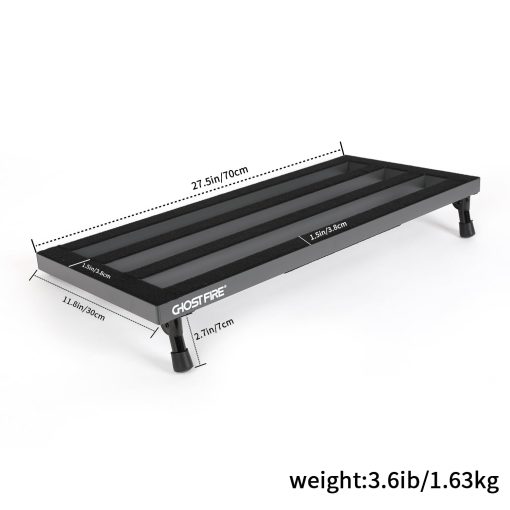 Tablero de Pedales de Guitarra Ghost Fire de Aleacion de Aluminio 2.2 lb Super Ligero Efecto Pedalboard 27.5''x11.8'' con Bolsa de Transporte SPL-07 - Imagen 2