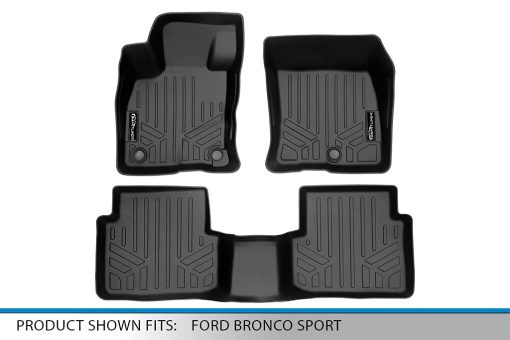 Juego de alfombrillas de suelo personalizadas para todas las condiciones climaticas en negro para Ford Bronco Sport 2021-2022 - Imagen 5