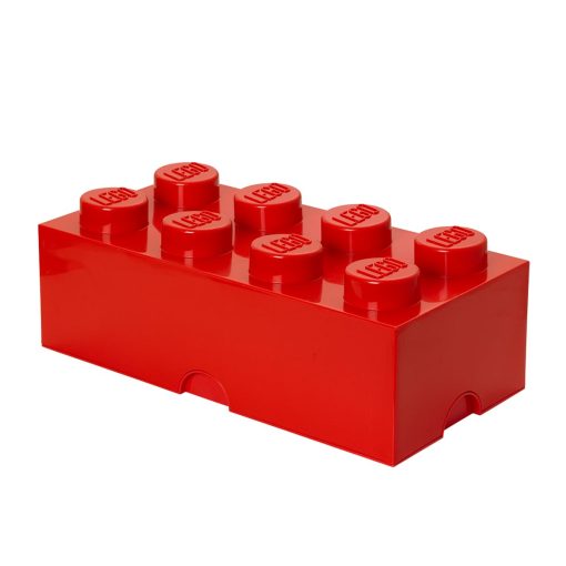Room Copenhagen, Contenedores de Almacenamiento Apilables LEGO Brick Box - Bloques de Construccion Organizativos - 19.69 x 9.84 x 7.09 Pulgadas - Bloque 8, Rojo Brillante