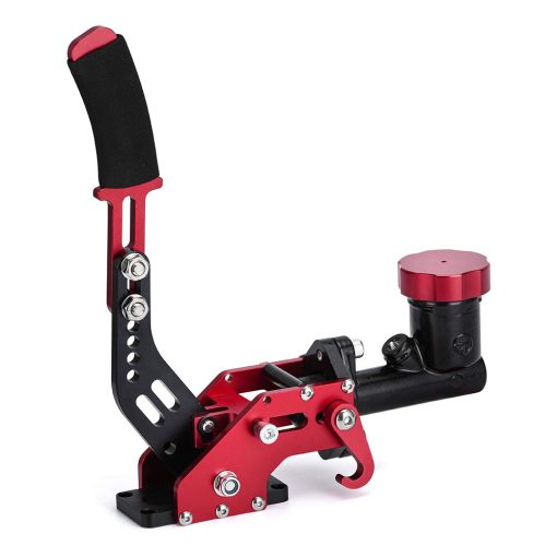 PQY Racing Palanca de Cambio de Marchas de Freno de Mano Hidraulico para Derivas con Tanque de Aceite E-Hidraulico de Rally de 3/4 0.75Bar 3/8-24 Estacionamiento de Freno Ajustable Rojo