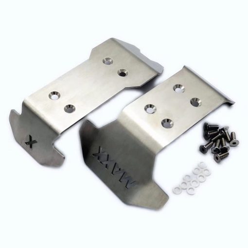 Protector de chasis de acero inoxidable Skid Plate Full Version 5 piezas para Traxxas 1/10 Wide Maxx V2 89086-4 - Imagen 3