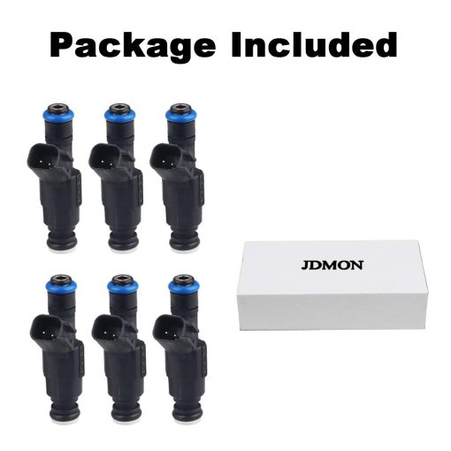 Inyectores de combustible JDMON compatibles con Jeep Cherokee Grand Cherokee Wrangler 4.0L Dodge Ram 1500 2500 3500 5.2L 1999-2004 Reemplazar 0280155784 4 Orificios 6pcs - Imagen 7