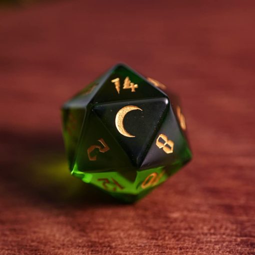 Set de Dados LANGWEI DND, Bonito Verde Peridoto D&D Polyhedral Dice, Gemas Naturales para Juegos de Mesa TRPG DND Dungeons and Dragons,7 Pzas - Imagen 6