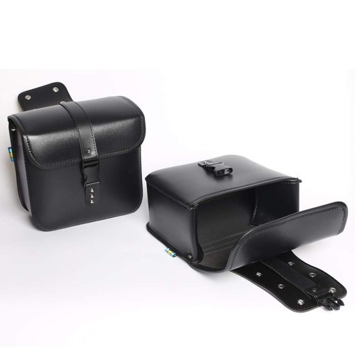Alforjas para Motocicletas Vechkom Universal de Cuero PU Impermeable Alforjas Suaves para Scooter Honda Suzuki Yamaha HD Street Sportster - Imagen 5