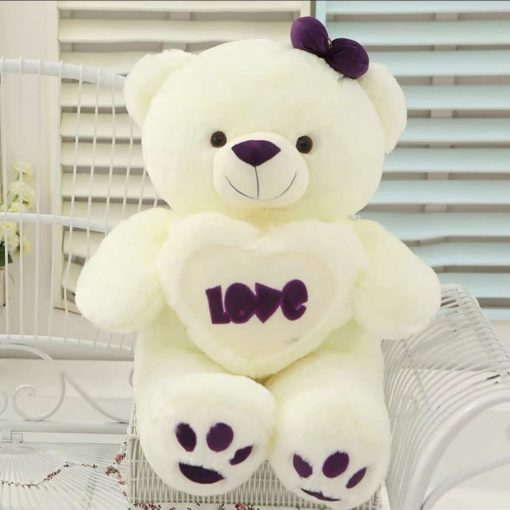 Peluche de Oso Teddy Gigante de 39 pulgadas para Novia o Ninos (Blanco) Regalo para Ninos y Ninas, Super Lindo y Suave, Gran Calidad - Imagen 2