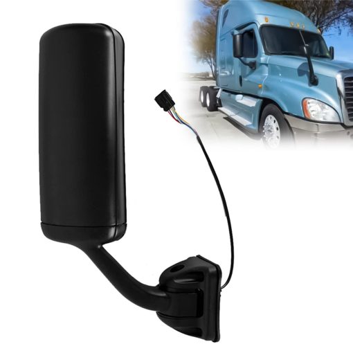 Espejo de puerta para FREIGHTLINER CASCADIA, Lado del pasajero, Espejo de puerta negro calefactado y motorizado para FREIGHTLINER CASCADIA 2008-2017, Derecho