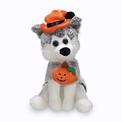 Peluche Halloween Pawpals 8 pulgadas Perrito de Peluche Viene con Sombrero y Calabaza de Halloween - Calabaza para Ninos en esta Fiesta (Variedad de Perritos de Halloween) - Imagen 4