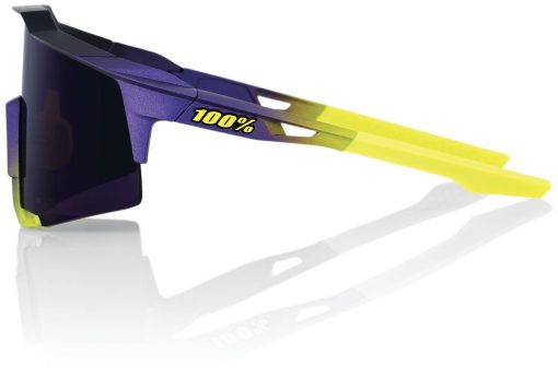 Lentes de Ciclismo de Alto Rendimiento 100% SPEEDCRAFT (Mate Metalico Digital Brillante - Lente Morado Oscuro) - Imagen 3